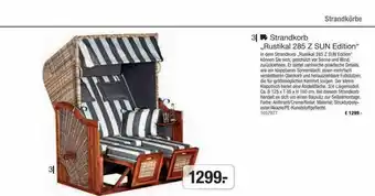 Hagebau Strandkorb „rustikal 285 Z Sun Edition“ Angebot