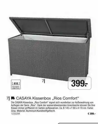 Hagebau Casaya Kissenbox „rio Comfort“ Angebot