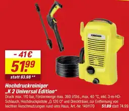 toom Baumarkt Hochdruckreiniger K 2 Universal Edition Angebot