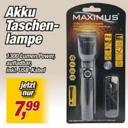 Posten Börse Akku Taschenlampe MAXIMUS Angebot