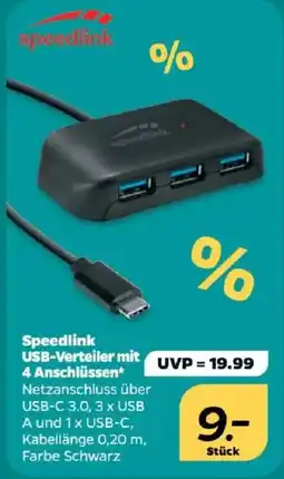 Netto Speedlink USB-Verteiler mit 4 Anschlüssen* Angebot