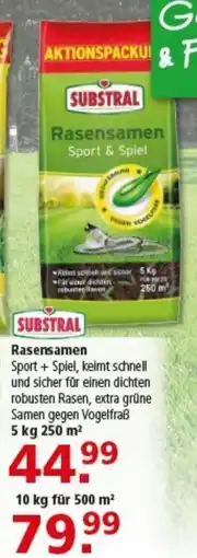 Multi Markt SUBSTRAL Rasensamen Sport & Spiel Angebot