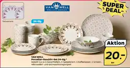 Netto VAN WELL Porzellan-Geschirr-Set 24-tlg. Angebot