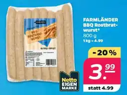 Netto FARMLÄNDER BBQ Rostbratwurst Angebot