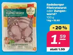Netto Radeberger Filetrotwurst Angebot