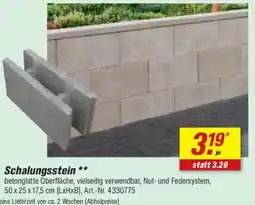 toom Baumarkt Schalungsstein ** Angebot