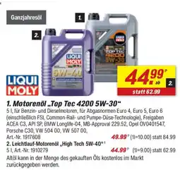 toom Baumarkt Motorenöl „Top Tec 4200 5W-30“ Angebot