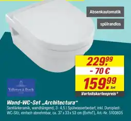 toom Baumarkt Wand-WC-Set „Architectura“ Villeroy & Boch Angebot