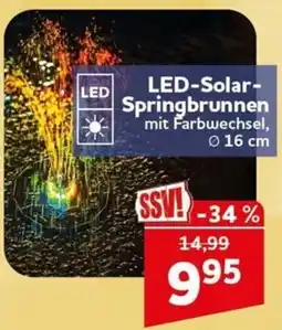 CENTERSHOP LED-Solar-Springbrunnen mit Farbwechsel Angebot