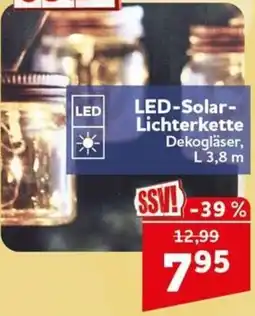 CENTERSHOP LED-Solar-Lichterkette Dekogläser Angebot