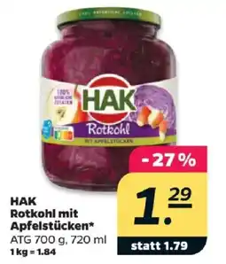Netto HAK Rotkohl mit Apfelstücken Angebot