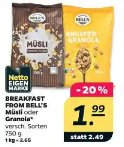 Netto Bell's Müsli oder Granola Angebot
