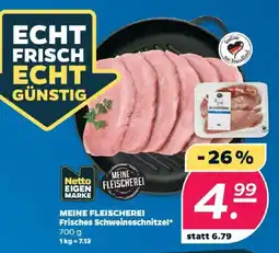 Netto MEINE FLEISCHEREI Frisches Schweineschnitzel Angebot