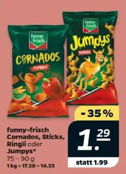 Netto funny-frisch Cornados, Sticks, Ringli oder Jumpys Angebot