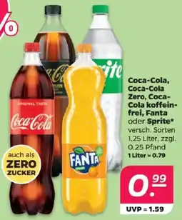 Netto Coca-Cola, Coca-Cola Zero, Coca-Cola koffeinfrei, Fanta oder Sprite* Angebot