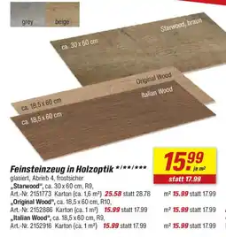 toom Baumarkt Feinsteinzeug in Holzoptik Angebot