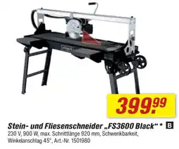 toom Baumarkt Stein- und Fliesenschneider „FS3600 Black“ Angebot