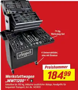toom Baumarkt Werkstattwagen "WWT1200" Scheppach Angebot