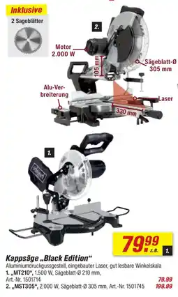 toom Baumarkt Kappsäge „Black Edition“ Angebot