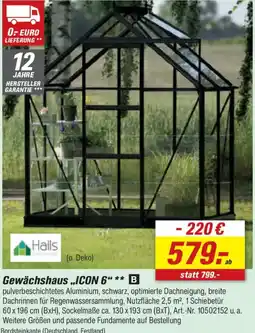 toom Baumarkt Gewächshaus „ICON 6“ Halls Angebot