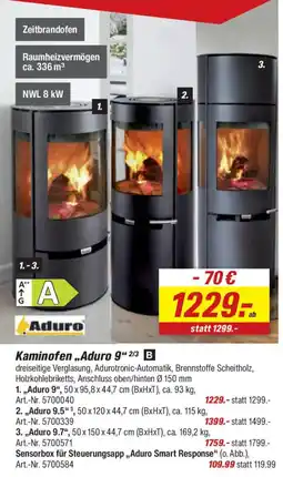 toom Baumarkt Kaminofen „Aduro 9“ Angebot