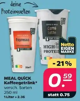 Netto MEAL QUICK Kaffeegetränk Angebot