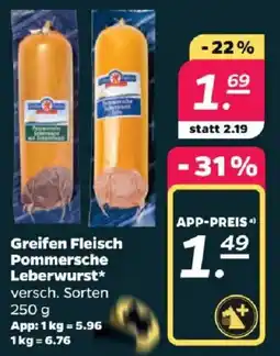 Netto Greifen Fleisch Pommersche Leberwurst* Angebot