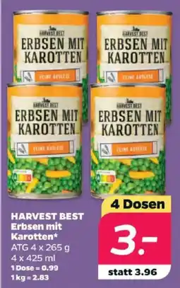 Netto HARVEST BEST Erbsen mit Karotten Angebot