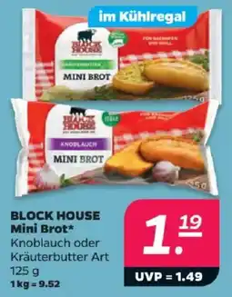 Netto BLOCK HOUSE Mini Brot* Knoblauch oder Kräuterbutter Art Angebot
