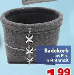 CENTERSHOP Badekorb aus Filz, in Anthrazit Angebot