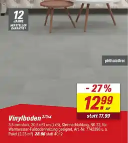 toom Baumarkt Vinylboden 2/3/4 Angebot