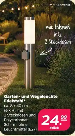 Netto Garten- und Wegeleuchte Edelstahl* Angebot