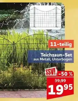CENTERSHOP Teichzaun-Set aus Metall, Unterbogen Angebot