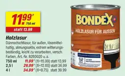 toom Baumarkt BONDEX Holzlasur für Außen Angebot