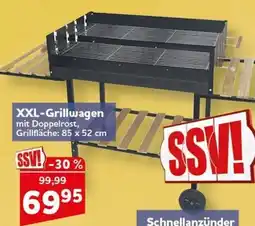 CENTERSHOP XXL-Grillwagen mit Doppelrost Angebot