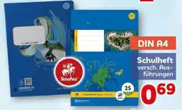 CENTERSHOP Schulheft A4 style Angebot