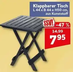 CENTERSHOP Klappbarer Tisch Angebot