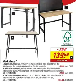 toom Baumarkt Werkbänke * Angebot