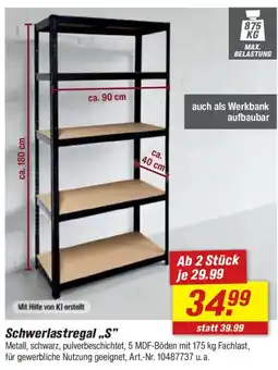 toom Baumarkt Schwerlastregal "S" Angebot