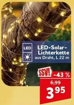 CENTERSHOP LED-Solar-Lichterkette aus Draht Angebot