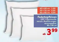 CENTERSHOP Federkopfkissen Angebot