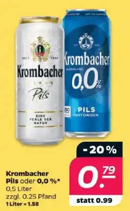 Netto Krombacher Pils oder 0,0 %* Angebot