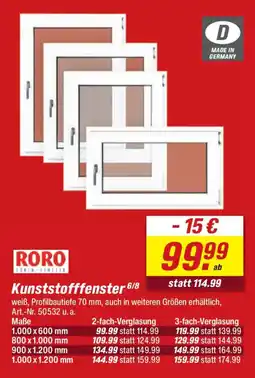 toom Baumarkt Kunststofffenster RORO Angebot