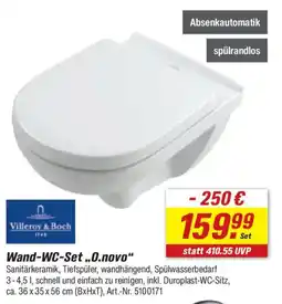 toom Baumarkt Wand-WC-Set „O.novo“ Villeroy & Boch Angebot