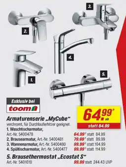 toom Baumarkt Armaturenserie „MyCube“ Angebot