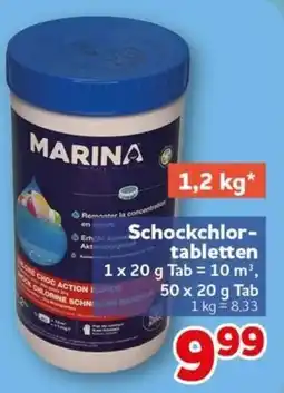 CENTERSHOP MARINA Schockchlor-tabletten Angebot