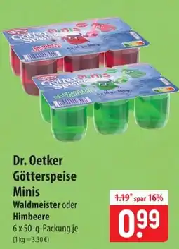 Famila Nord Ost Dr. Oetker Götterspeise Minis Waldmeister oder Himbeere Angebot