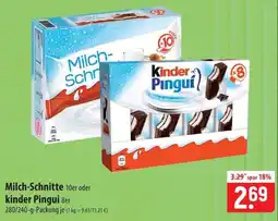 Famila Nord Ost Milch-Schnitte oder kinder Pingui Angebot