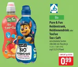 Famila Nord Ost Pure & Fun Heldentrank, Heldinnendrink oder TeeFee Tee+Saft Angebot