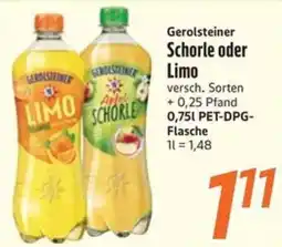 inkoop Gerolsteiner Schorle oder Limo Angebot